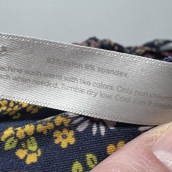 Cacique pahama set ribbed button up top floral pants grey Size 2X 22/24 - Picture 13 of 15